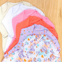 Roupa de Bebê Kit Body Menina c/ 6 Peças Algodão