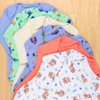 Roupa de bebê kit body menino c/ 6 peças algodão