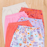 Conjunto de 6 Calças para Bebê Menina 100% algodão