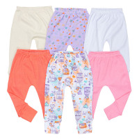Kit 6 Culotes Bebê Menina Estampadinhos e Básicos em Algodão
