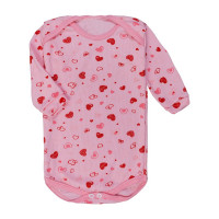 KIT COM 3 BODY LONGO PARA BEBÊ CANELADO ESTAMPAS VARIADAS PARA MENINA