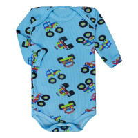 KIT COM 3 BODY LONGO PARA BEBÊ CANELADO ESTAMPAS VARIADAS PARA MENINO