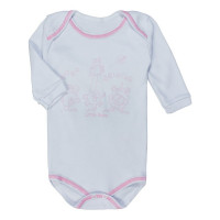 KIT COM 3 BODY LONGO PARA BEBÊ ESTAMPAS VARIADAS PARA MENINA