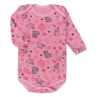 KIT COM 3 BODY LONGO PARA BEBÊ ESTAMPINHAS VARIADAS PARA MENINA