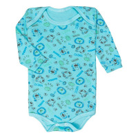 KIT COM 3 BODY LONGO PARA BEBÊ ESTAMPINHAS VARIADAS PARA MENINO