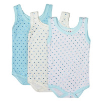 BODY PARA BEBÊ REGATA KIT COM 3 PÇS ESTAMPA VARIADA PARA MENINO LITTLE BABY
