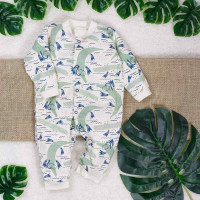 MACACÃO LONGO PARA BEBÊ TECIDO ECOLÓGICO JACARÉ