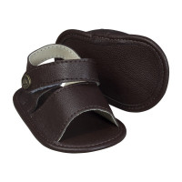 SANDÁLIA PARA BEBÊ COM VELCRO SIMPLES CAFÉ