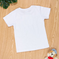 Camiseta Infantil 1 Ao 3 Manga Curta Com Botão Branco
