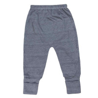 CALÇA PARA BEBÊ COM BORDADO VARIADO MESCLADO CHUMBO