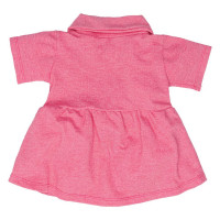 VESTIDO POLO PARA BEBÊ COM BORDADINHO E BOTÕES CEREJA