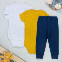 Kit de Bebê 3 Peças Estampadinho Dog até 12 Meses