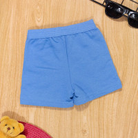 BERMUDA PARA BEBÊ MOLETINHO COM BOLSINHO AZUL