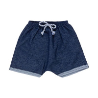 SHORTS PARA BEBÊ MOLETINHO SUSTENTÁVEL COM CORDÃO MARINHO