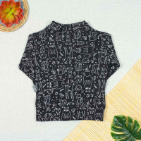 CASAQUINHO PARA BEBÊ CARDIGAN MINIMALISTA FLORESTA PRETO