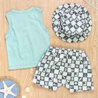 Conjunto para Bebê Menino e Chapéu - Polvo Mergulhador Verde