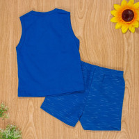 CONJUNTO PARA BEBÊ REGATA E SHORTS JET TUBARÃO AZUL