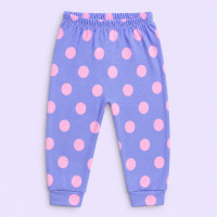 Calça Infantil Tecido Macelin Estampado Bolinhas Rosa De 12 A 24 Meses
