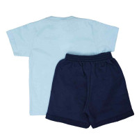 CONJUNTO INFANTIL MASCULINO COM ESTAMPA DE URSINHO AZUL CLARO.