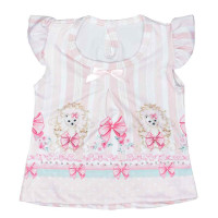 CONJUNTO CURTO PARA BEBÊ LACINHO RANDA MUNDU ROSA CLARO