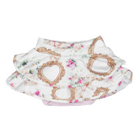 CONJUNTO COM SAIA PARA BEBÊ URSINHO RANDA MUNDU ROSA