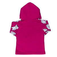 CONJUNTO LONGO EM MOLETINHO BLUSA COM CAPUZ E LEGGING ESTAMPADINHO URSA PINK