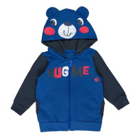 CONJUNTO LONGO EM MOLETINHO JAQUETA CAPUZ INTERATIVO E CALÇA ESTAMPA URSO ROYAL