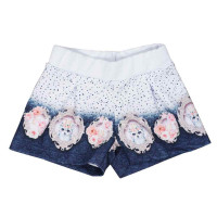 CONJUNTO INFANTIL DE MENINA CURTO COM BABADINHO RANDA MUNDU BRANCO