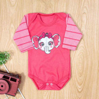 CONJUNTO PARA BEBÊ LONGO COM ESTAMPA SORTIDA CEREJA