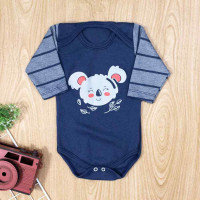 CONJUNTO PARA BEBÊ MENINA LONGO COM ESTAMPA SORTIDA MARINHO