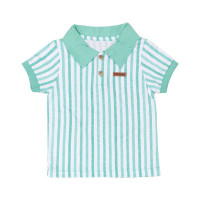 Camiseta Infantil 1 Ao 3 Com Golinha Listrada Verde