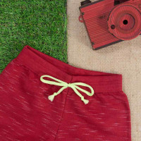 BERMUDA INFANTIL MOLETINHO ESTAMPADINHO JET VERMELHO