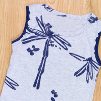 CONJUNTO INFANTIL 1 AO 3 REGATA E SHORTS COQUEIRO MESCLA
