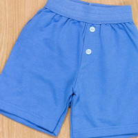 CONJUNTO INFANTIL 1 AO 3 CAMISETA POLO E SHORTS PRAIA AZUL