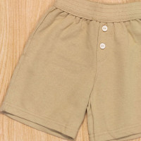 CONJUNTO INFANTIL 1 AO 3 CAMISETA POLO E SHORTS PARADISE BEGE