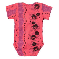 BODY PARA BEBÊ MANGA CURTA EM MALHA ESTAMPADINHO CEREJA