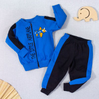 CONJUNTO INFANTIL 1 AO 3 MOLETOM QUENTINHO ZÍPER AVIÃO AZUL