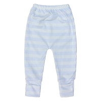CALÇA PARA BEBÊ COM PÉ REVERSÍVEL LISTRAS LILÁS
