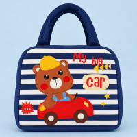 Lancheira Bolsa Térmica Azul Marinho Urso Conserva Quente e Frio Para Bebês e Crianças