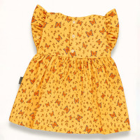 Vestido de Calor Estampado Borboletas Para Bebês Até 12 meses