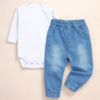 Conjunto 2 Peças Look Para Passeio Com Bebê Conforto Até 12 Meses Branco 