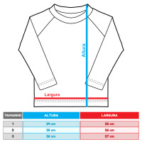CAMISETA INFANTIL PROTEÇÃO UV50+ MANGA LONGA AMARELO