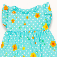 Vestido de Calor Estampado Cogumelos Para Bebês Até 12 meses