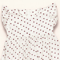 Vestido de Calor Estampado Creme Para Bebês Até 12 meses