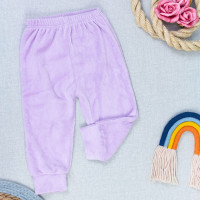 Calça Plush Lilás Com Pé Aberto para Bebê - Conforto no Dia a Dia