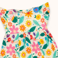 Vestido de Calor Estampado Folha Para Bebês Até 12 meses