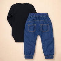 Conjunto 2 Peças Look Para Passeio Com Bebê Conforto Até 12 Meses Preto