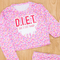 Biquini de Cropped e Calcinha com Proteção UV50+ Rosa Claro