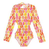 Maiô Infantil Amarelo de Meninas Estilo Verão e Proteção UV