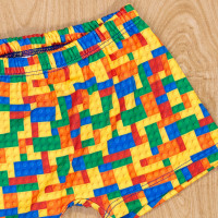 Sunga Infantil Boxer Lego Colorido Proteção UV e Conforto